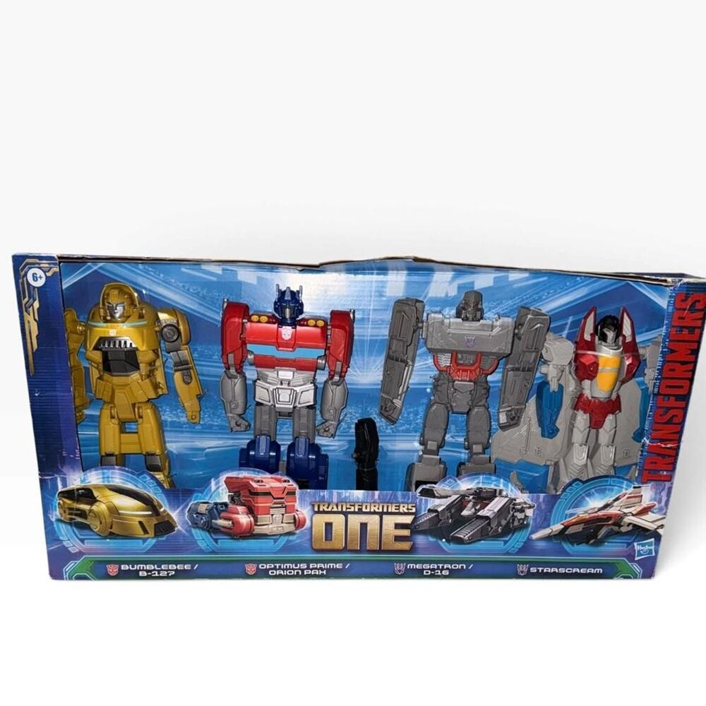 Hasbro Transformers One Mega Changer 4-Pack Optimus Bumblebee Megatron NIP
